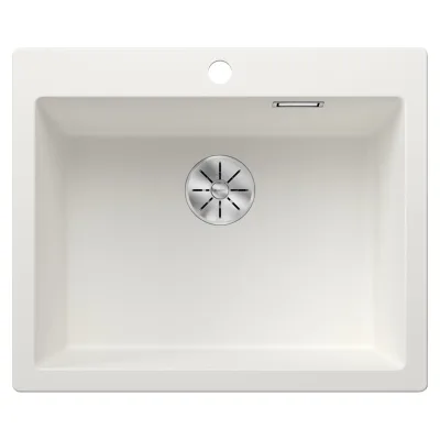 Blanco Lavello a una vasca PLEON 6 Dark Steel 4521683 finitura bianco da 61x51 cm - Sopratop