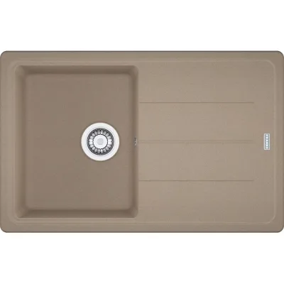 Franke: Lavello una vasca con gocciolatoio Boston Incasso BGF 611-78 114.0490.334 finitura fragranite oyster da 78x50 cm