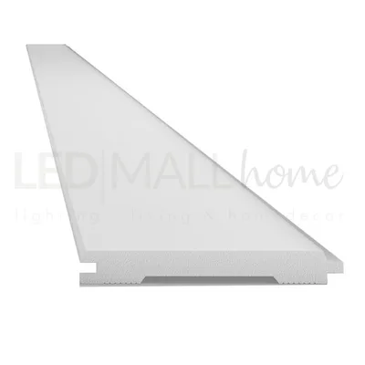 Profilo pannello doga murale 3D decorativo in duropolimero bianco 100x13x2000 mm (minimo 5 pz)