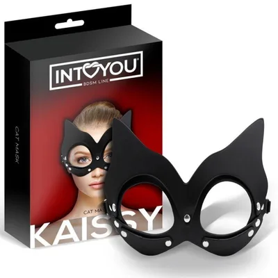 InToYou Kaissy Cat Mask Nera Regolabile BDSM Maschera Gatto Fetish IB-310
