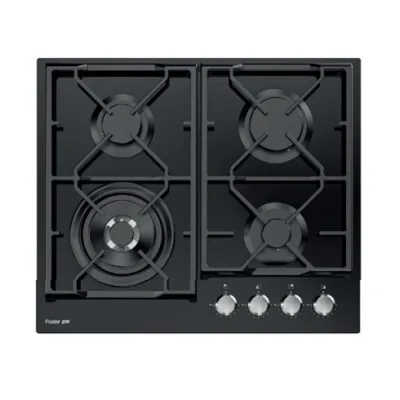 Foster Piano cottura a gas 7041 632 finitura vetro nero da 60 cm - IN PROMOZIONE FINO AL 30/06