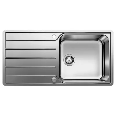 PRONTA CONSEGNA - Blanco | Lavello una vasca con gocciolatoio LEMIS XL 6 S-IF 1523035 in acciaio inox da 100x50 cm - Sopratop/Filotop
