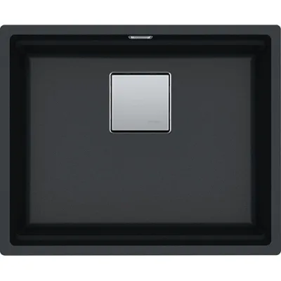 Franke: Lavello una vasca Vasche Kubus 2 Sottotop KNG 110-52 125.0529.601 finitura fragranite nero da 52x42 cm