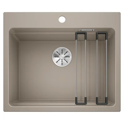 Blanco Lavello una vasca ETAGON 6 1524546 finitura tartufo da 60x51 cm - Sopratop