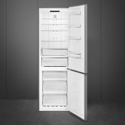 PRONTA CONSEGNA - Smeg Frigorifero combinato a libera installazione RC20XNC finitura acciaio inox da 60 cm
