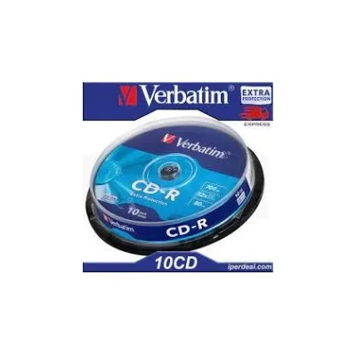 Confezione 10pz CD-R VERBATIM 52X 700MB 43437