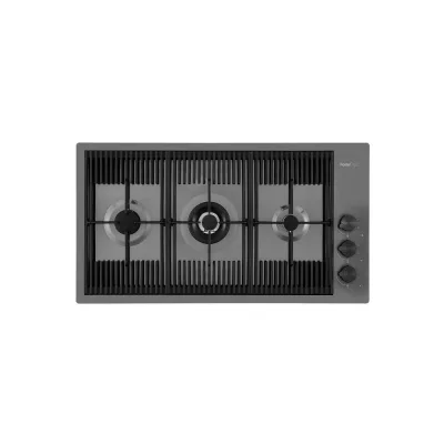 Foster Piano cottura a gas 7680 006 finitura acciaio PVD gun metal da 87 cm - IN PROMOZIONE FINO AL 30/06