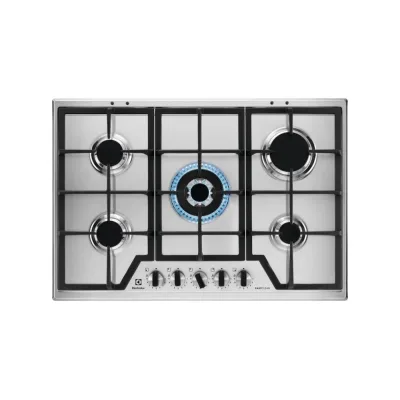 Electrolux | Piano cottura a gas Slim Profile KGS75362XX finitura inox EasyClean da 75 cm
