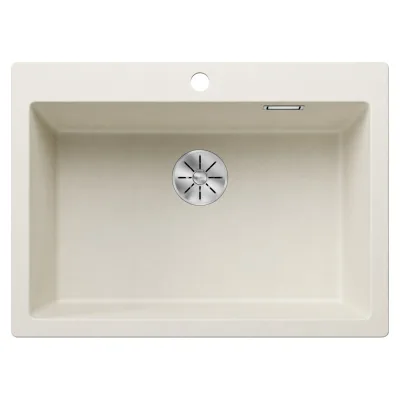 Blanco Lavello a una vasca PLEON 8 Satin Gold 3527140 finitura soft white da 70x51 cm - Sopratop