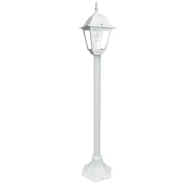 Palo per esterni bianco in alluminio e vetro, 1 luce E27,  14.6x104cm