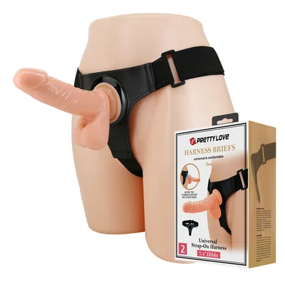 Strap-On Pretty Love Tom 18 cm Dildo Realistico Harness Regolabile Universale Sex Toy Coppia