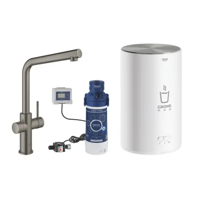Grohe Miscelatore e boiler taglia M Red Duo 30327AL1 finitura grafite spazzolato