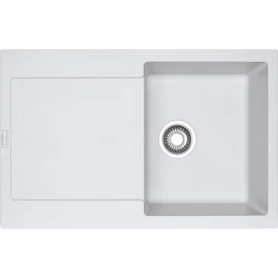 Franke: Lavello una vasca con gocciolatoio Maris MRG 611 114.0153.909 finitura fragranite bianco da 78x50 cm