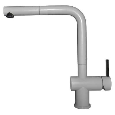 Elleci Miscelatore monocomando con canna girevole e doccetta estraibile STREAM PLUS MMKSTP79 finitura M79 alluminio