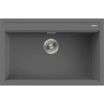 Elleci Lavello una vasca BEST 130 LKB13099 finitura composito K99 grigio scuro da 79x51 cm