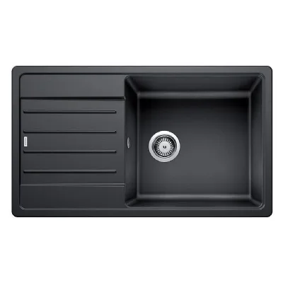 PRONTA CONSEGNA - Blanco Lavello una vasca con gocciolatoio LEGRA XL 6 S 1523326 finitura antracite da 86x50 cm - Sopratop