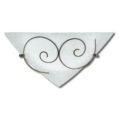 Applique in vetro satinato e struttura in metallo Bianca 1Xe27 40X10,5X19Cm