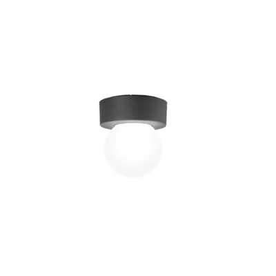 Plafoniera per esterni antracite moderna in alluminio, 1 luce E27, 18x19.2cm
