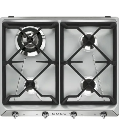 Smeg S Piano cottura a gas SR964XGH finitura inox da 60 cm - IN PROMOZIONE FINO AL 6/07