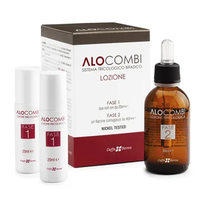 Alocombi Lozione Tricologica Anticaduta Capelli Flacone 40 ml + Roll-on 20 ml