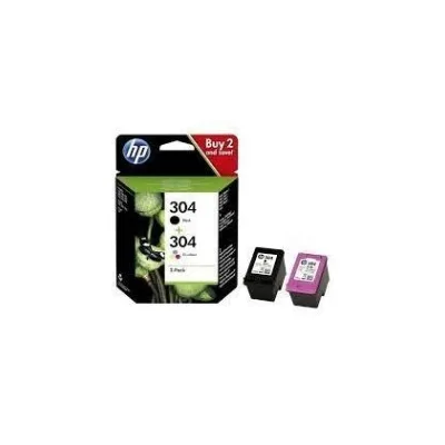 MULTIPACK CARTUCCIA ORIGINALE HP 3JB05AE 304 NERO+COLORE DeskJet 3720 ENVY 5032 CMY
