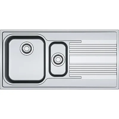 Franke: Lavello una vasca con vaschetta e gocciolatoio a destra Smart SRX 651 101.0356.887 finitura inox satinato da 100x50 cm