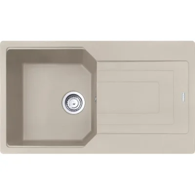 Franke: Lavello una vasca con gocciolatoio Urban Incasso UBG 611-86 114.0686.754 finitura fragranite sahara da 86x50 cm
