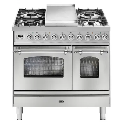 Ilve Cucina PD09N da incasso Nostalgie PD09FDNE3 doppio forno e piano cottura 6 fuochi con fry top e dual da 90 cm - PROMOZIONE ATTIVA FINO AL 19/10