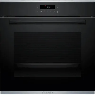 Bosch Forno pirolitico da incasso HQA272BB3 finitura vetro nero da 60 cm - Serie 4