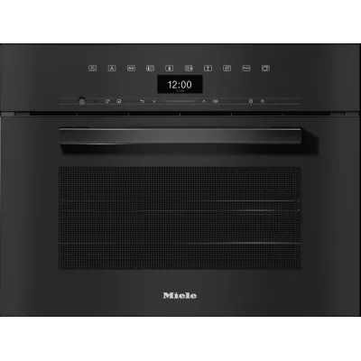 Miele Forno compatto a vapore combinato con forno tradizionale da incasso DGC 7445 HC finitura vetro nero da 60 cm