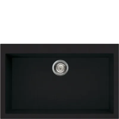 Smeg S Lavello una vasca VZ79N finitura nero da 79x50 cm - Sopratop - IN PROMOZIONE FINO AL 6/07