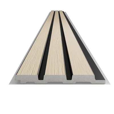 Doga centrale in duropolimero effetto legno Frassino sfondo nero 2800x120x12 (minimo 5pz)