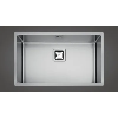 Fulgor Lavello filo e semifilo a una vasca P1B 7545 Q F-SF finitura acciaio inox da 75.5x45 cm