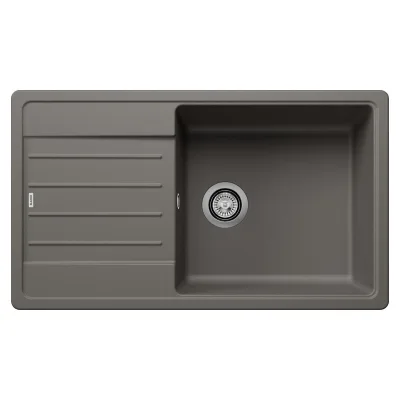 Blanco Lavello una vasca con gocciolatoio LEGRA XL 6 S 1527274 finitura grigio vulcano da 86x50 cm - Sopratop