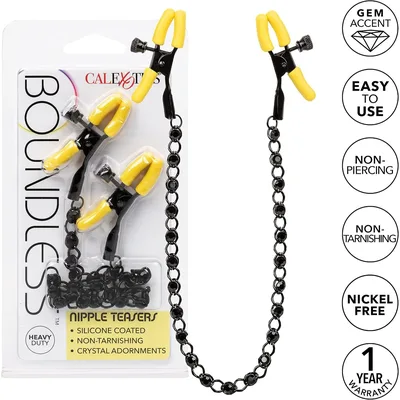 CalExotics Boundless Nipple Teasers Pinzette Capezzoli Regolabili BDSM Sex Toy