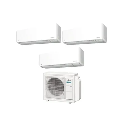 Climatizzatore Condizionatore FUJITSU Trial Split Inverter serie KM AIRSTAGE 9000+9000+9000 con AOEG18KBCA3 R-32 WI-FI INTEGRATO 9+9+9 A+++/A++