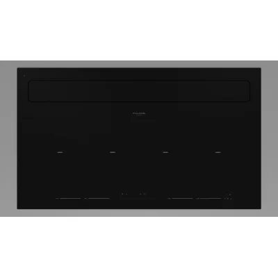 Fulgor Piano cottura a induzione con cappa integrata FCLHD 9041 HID TS BK 2 finitura vetro nero da 90 cm