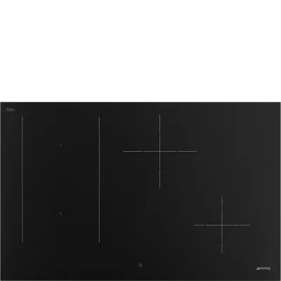Smeg S Piano cottura a induzione SIM3844N in vetroceramica nero opaco da 80 cm
