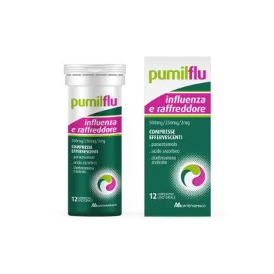 PUMILFLU INFLUENZA E RAFFREDDORE 12 COMPRESSE