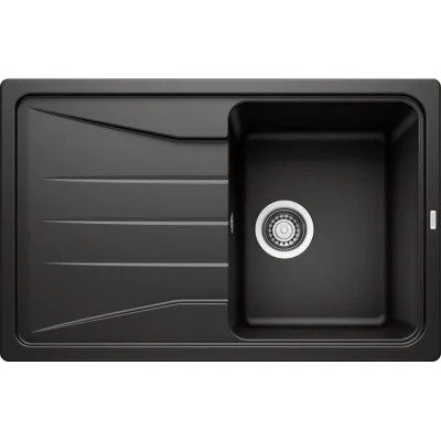 Blanco Lavello una vasca con gocciolatoio SONA 45 S 1525970 finitura nero da 78x50 cm - Sopratop
