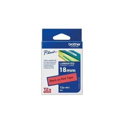 NASTRO ETICHETTE ORIGINALI LAMINATO BROTHER TZe441 Larghezza 18 mm x 8 metri
