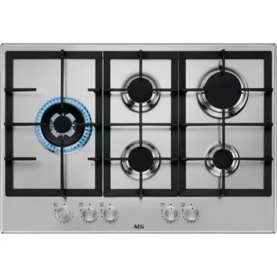 AEG Piano cottura a gas HGB 75520 SM finitura inox da 75 cm