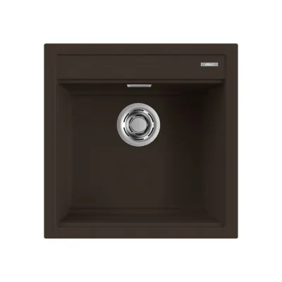 Elleci Lavello una vasca BEST 104 LGB10478 finitura composito G78 espresso da 51x51 cm