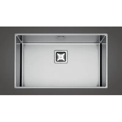 Fulgor Lavello sottotop a una vasca P1B 7343 QU finitura acciaio inox da 73.3x42.8 cm
