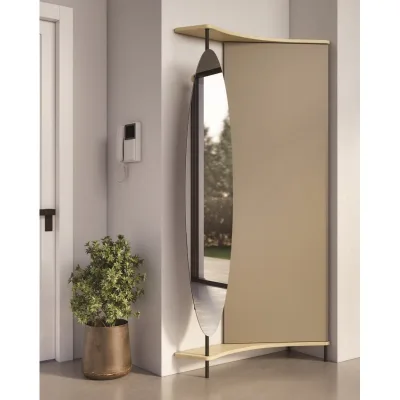 Maconi Mobile ingresso con specchiera girevole Punto e Virgola 303 personalizabile da 90x35 cm