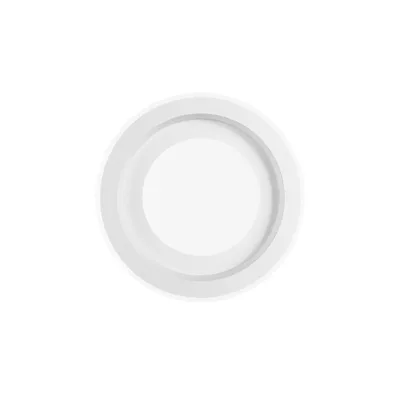 Plafoniera rotonda in metallo e acrilico bianco, 1 LED 40W, CCT + RGB, 48x48cm