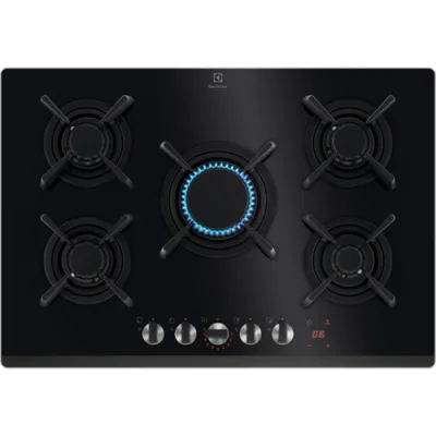 Electrolux | Piano cottura a gas KGG753753K finitura vetro nero da 74 cm