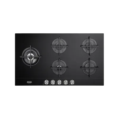 De Longhi Piano cottura a gas NSL 590D NCM in vetroceramica nero da 90 cm