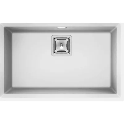 Elleci Lavello una vasca KARISMA 120 SOTTOTOP LGK12068BSO finitura composito G68 bianco da 69x43.8 cm