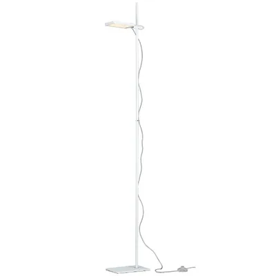 Piantana LED bianca moderna in metallo, 18W, Luce naturale, 182x25cm